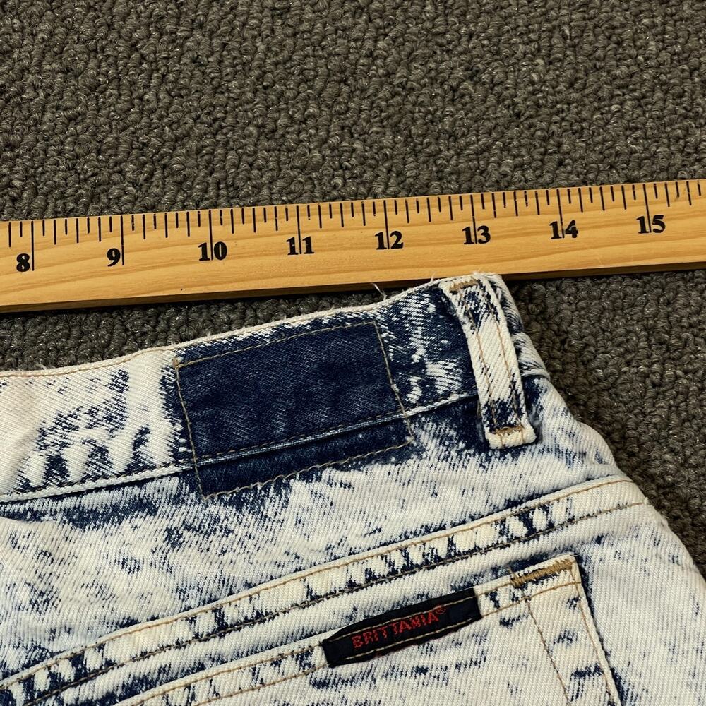 Britannia Jeans Mens Size 31x30 Blue Acid Wash Vintage Missing Rear Patch - Picture 11 of 12